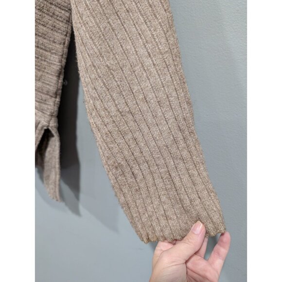 Anthropologie Moth Tisbury Turtleneck Pullover Sweater Tan Knit Womens Large - Picture 5 of 16